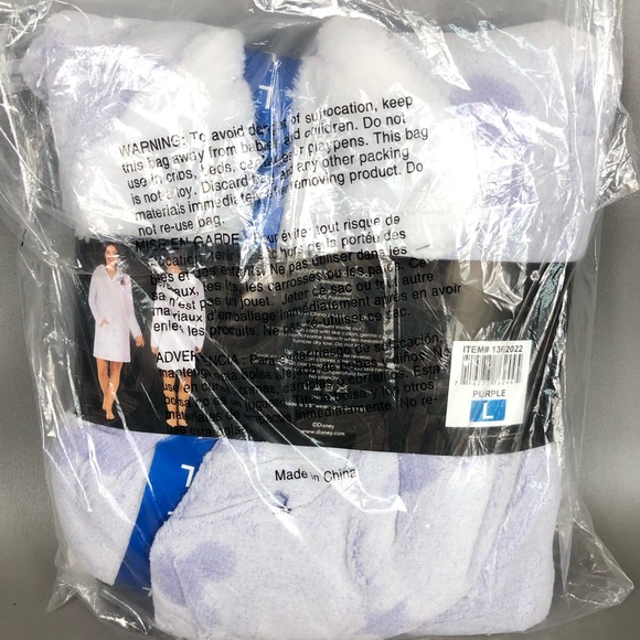 Disney Mickey and Minnie Fleece Longer Pajama Dress with Hood Size L - Picture 5 of 6